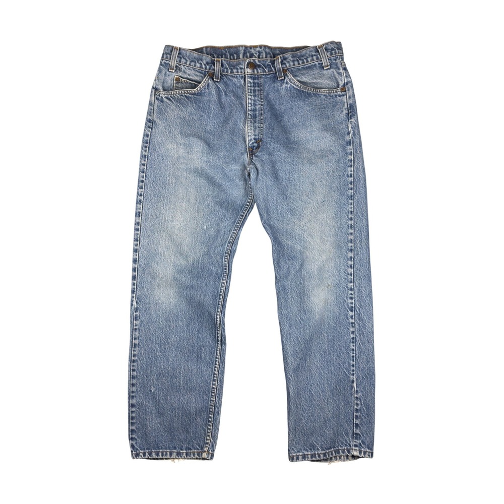 Vtg Levi's 505 Orange Tab Jeans Men 36x27.5 Straight‎ Leg Light Wash Denim USA